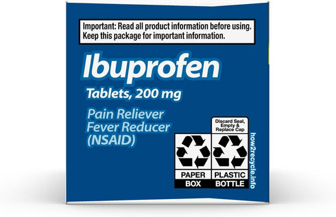 GoodSense 200 mg Ibuprofen Tablets, Fever Reducer and Pain Relief for Body Aches, 100 Count
