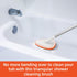 Qaestfy Shower Bathtub Tile Scrubber Cleaning Brush with 51'' Handle, 5 Non-Scratch Scouring Pads.