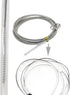 Flexible Stainless Steel Cleaning Brush, Long (61”) and Short (3.3”) Nylon Bristle Tip for Aquarium & Hose