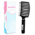 Hair Brush, Detangler Hair Brushes for Faster Blow Drying, Curved Vent Detangling Brush for All Hair Types (Black)