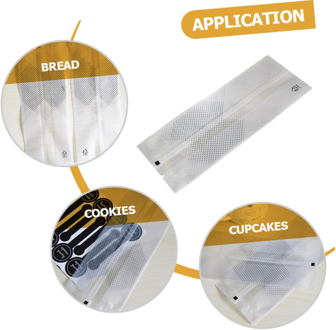 Packaging 8.97X3.74X1.96 Inch Hemoton Bread Bags Clear Bakery Bags for Bread Cookies Snacks Party Treats Disposable