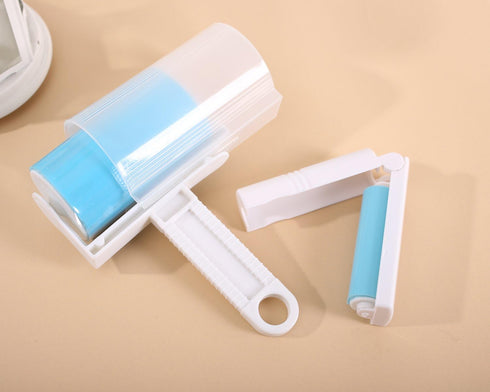 Reusable Sticky Picker Set - Cleaner Lint Roller Pet Hair Remover Brush, Blue