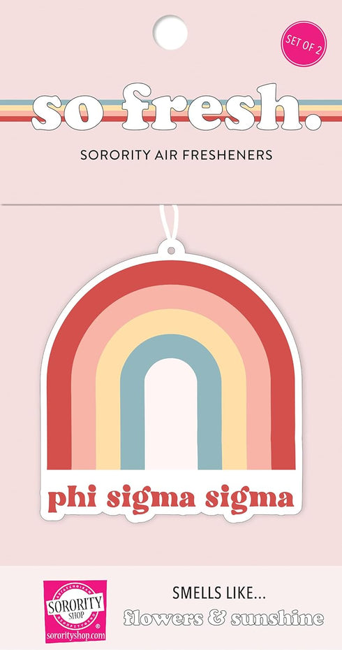 Gamma Phi Beta Rainbow Air Freshener - 2/Pack, Flowers & Sunshine Scent