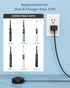 WUKUR for Oral B iO Charger Base,Compatible with Oral B iO Electric Toothbrush Series 7 Series 8 Series 9,Magnetic Travel Charging Base Model 3768 Power Cord (Black)