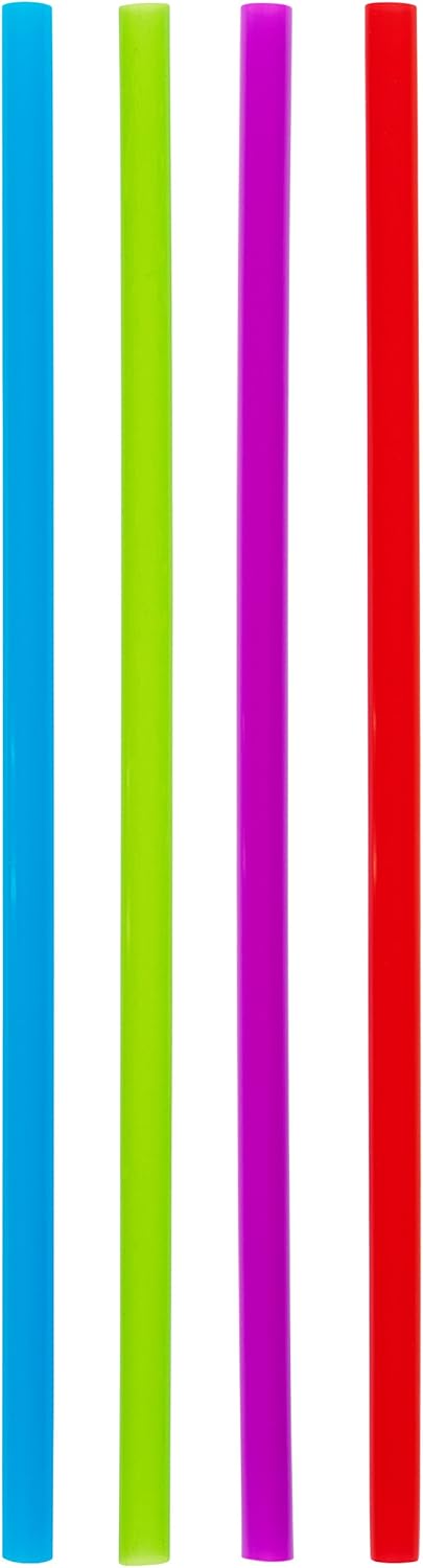 Drinking Straws 500 Count, BPA-Free Multi-Colored Disposable Plastic Straws