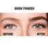 Palladio Dark Brown Brow Powder for Eyebrows, Soft & Natural, Jojoba Oil & Shea Butter, Compact with Brush