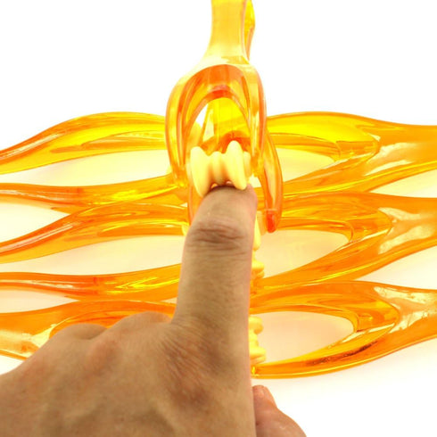 YPY 2 Pieces Orange Finger Joints Massager Handheld Blood Circulation Tool, Stress Relief Plastic Care