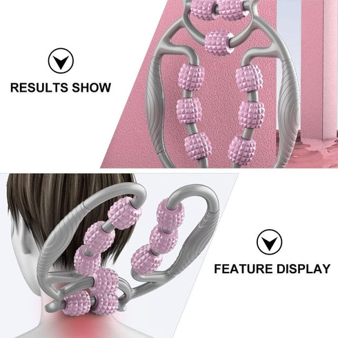 TOMOO 4 Clamps-360 (9 Wheels Muscle Roller Massager Circular Leg Muscle Roller for Leg Neck Hand Arm Muscle Relax