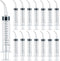 TIHOOD 15PCS 12ml/cc Plastic Syringes, Disposable Irrigation Syringe for Oral Care, Animal Feeding with Measurement