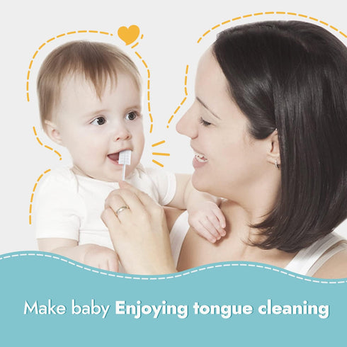 Papablic Baby Tongue Cleaner, Disposable Infant Mouth Cleaner for Newborns, Upgrade Gum Cleaner (40 Pack)