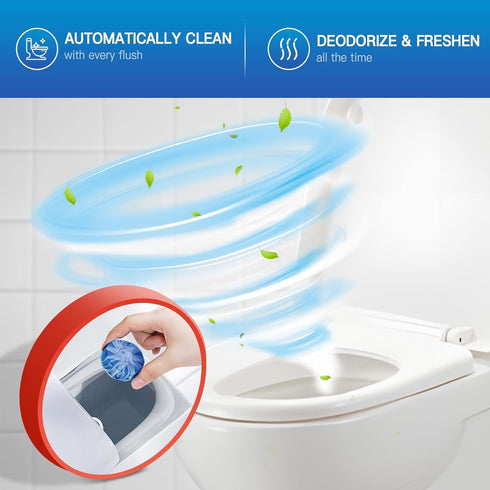 Vacplus Automatic Toilet Bowl Cleaner Tablets, 12 PACK, Bathroom Toilet Tank Cleaner, VA-T165