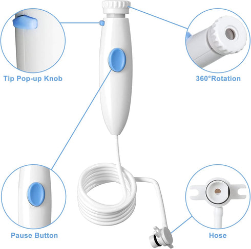 Oral Hygiene Accessories Water Hose Handle Compatible with Waterpik Oral Irrigator WP-100 WP-900, Pack of 1