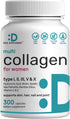 DEAL SUPPLEMENT Multi-Collagen Pills for Women - 300 Capsules 11 in 1 Formula for Hair, Skin, Nail Health