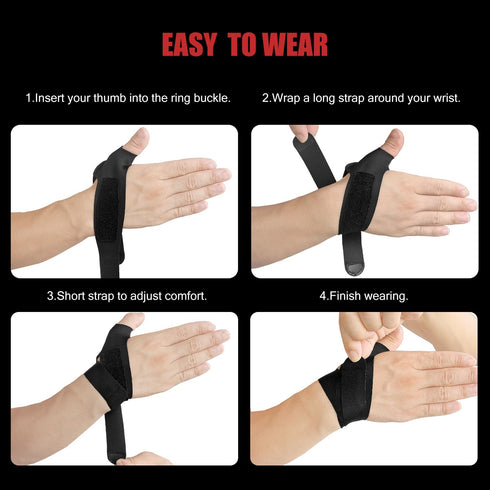 YUNYILAN Ultra Thin Wrist Brace and Thumb Arthritis Compression Strap Adjustable Sport Carpal Tunnel Support for Men