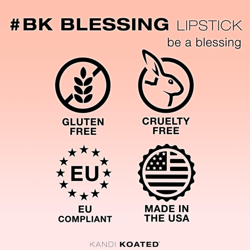 Kandi Koated BKBlessings Lipstick, Creamy Rich Colors, Paraben-Free, Cruelty-Free Beauty Makeup