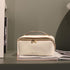 Large Capacity Waterproof PU Leather Cosmetic Bag for Women, Open Flat Makeup Organizer with Clear Divider and Handle