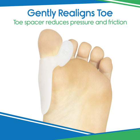 VIVEsole Bunion Guard for Women, 2 Pack - Silicone Gel Pads, Toe Separator Cushions for Bunion Relief