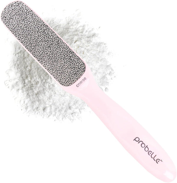 Probelle Double Sided Multidirectional Nickel Foot File Callus Remover - Safe Tool for Instant Results (Pink)