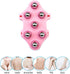 Glove Massager, Palm Shaped Hand Massage Manual with 360-degree Roller Ball, Pink
