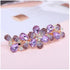 Ruihfas Women Girls Crystal Rhinestone Flower Pattern Hair Spring Clip - Sweet Hair Accessories (Purple)