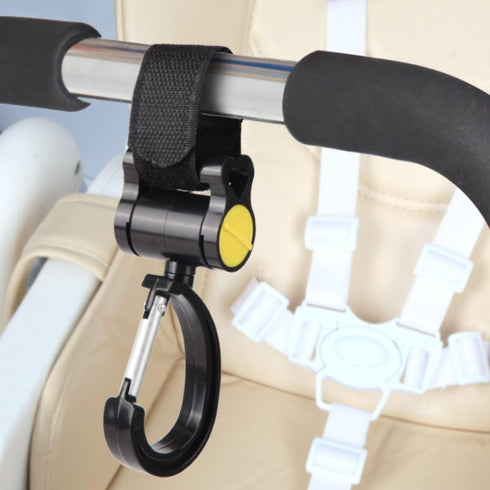 Yaiitan 2 360 Pcs Walker Hook Hanging Multipurpose Rotation Stroller Clip Diaper Bag Hanger for Walker Rollator