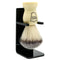 Parker Synthetic Shaving Brush, Faux Cream Handle, Stand Included