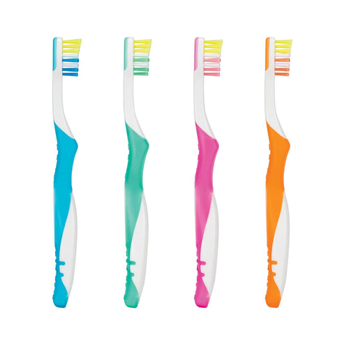 SmileGoods Y253 Child Toothbrush, Soft, Easy Grip, Individually Packaged, Assorted Colors, Bulk Pack of 72