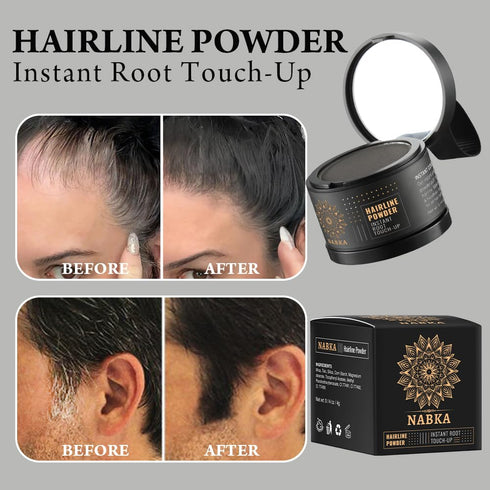 Instant Hair Root Cover Up, Waterproof Hairline Powder for Hair Loss Concealment, 48 Hour Formula (Medium Brown)
