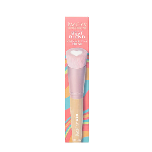 Pacifica Beauty Best Blend Cream and Tint Brush, Vegan Makeup Tool for Flawless Finish, Best for Cream or Liquid