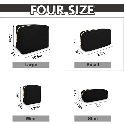 Small Cosmetic Bag Pouch Nylon Travel Toiletry Organizers Bag for Women Girls, Waterproof Mini Makeup Bag Pouch for