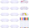 SATINIOR 10 Pcs White Eye Mask Bulk - Sleepover Party Supplies with 8 Fabric Marker Pen for DIY Decorate
