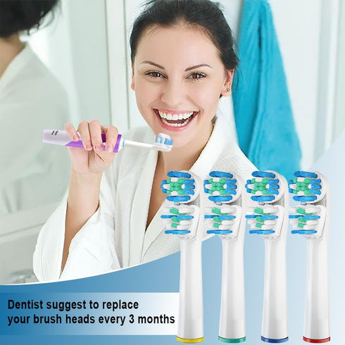 Dual-Clean Replacement Brush Heads for Oral-B Vitality Series, 12 Pcs for Pro 1000, Smart 1500, Genius X