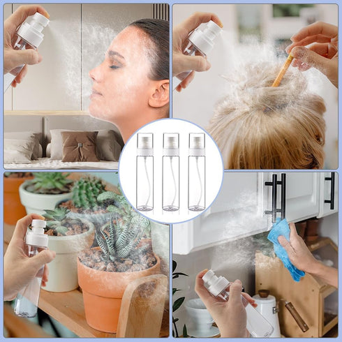 Cosywell TSA Approved Fine Mist Spray Bottles 3.4oz/100ml 3 Pack, Leak Proof Travel Size for Perfume Skincare
