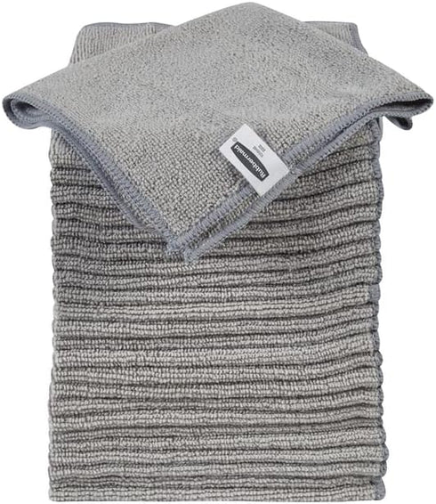 Rubbermaid Microfiber Cloth Towels: 24 Pack, 14"x14", Non-Scratch, Reusable for Home, Kitchen, and Car Cleaning.