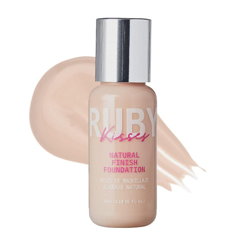 Ruby Kisses Liquid Foundation, Medium Coverage, Lightweight Face Makeup for All Skin Types, Fair Ivory