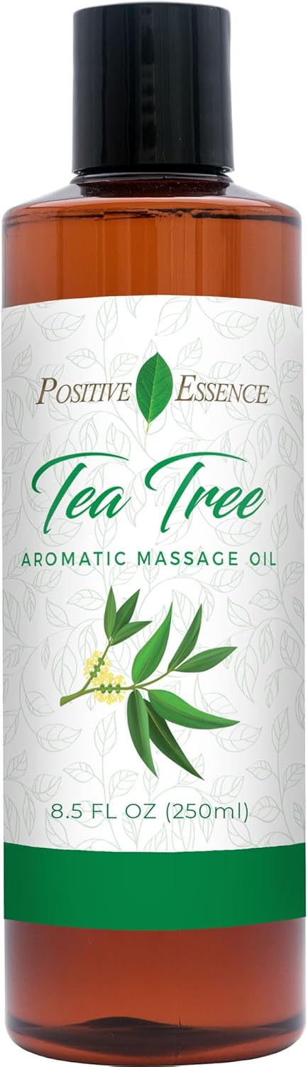 Tea Tree Massage Oil, Body Oil for Massage Therapy with Jojoba, Vitamin E, Essential Oil