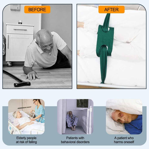 QNZKIOXV Leg Safety Straps - Restraints for Fall Prevention, Knee Safety Restraint Straps - for Agitation, Bed Safety