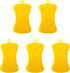 Yellow 5 Pcs Silicone Cleaning Scrubber, Colored Sponges for Dishes and Kitchen Cleaning