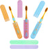 20PCS Portable Toothbrush Case Set - Breathable Holder, Dust-proof Storage, Mixed Color for Daily and Travel Use
