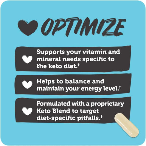 Vitamin Bounty Tune Your Keto Multivitamin, 90 Capsules, Keto-Specific Nutritional Support with Magnesium & Potassium
