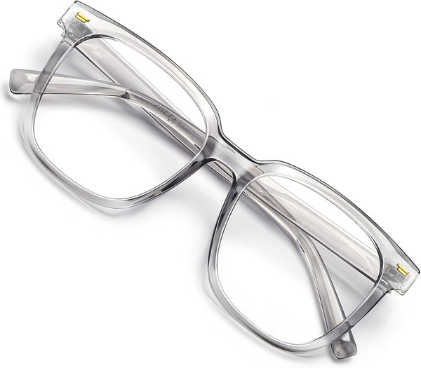 PANNER Oversized Square Blue Light Blocking Glasses - Anti Glare Reduce Eyestrain for Women and Men