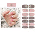 SIUSIO 112pcs Full Nail Wraps Stick on Gel Nail Polish Strips, Elegant Gradient Glitter Nail Art Sticker with Crystal