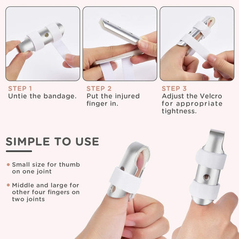 Sopito Finger Splint - 7PCS Finger Support Brace for Broken Fingers, Arthritis Knuckle Immobilization