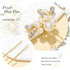 Heread Pearl Bride Hair Pins - Crystal Bridal Headpiece for Women & Girls (Pack of 3, Gold)