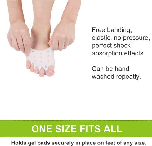 Gel Metatarsal Cushion Pads, Toe Separators Bunion Splint Pads for Hallux Valgus and Hammer Toe