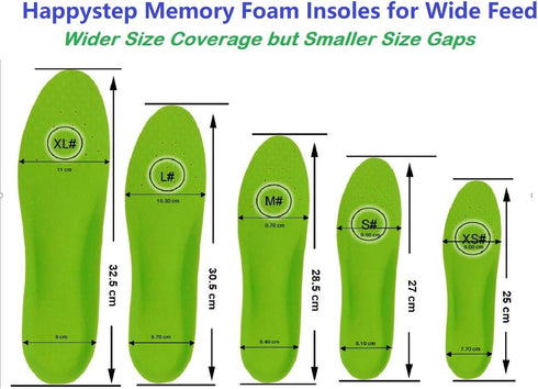 2 Pairs Wide Fit Insoles - Plantar Fasciitis Orthotics for Men & Women, Shock Absorption, Pain Relief