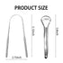 Yiwafu 2 Pack Tongue Scraper,Stainless Steel Tongue Cleaners,Tongue Scraper for Adults, Reduce Bad Breath and Fresh