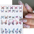 5D Aurora Butterfly Nail Stickers for Women, Cartoon Butterfly Nail Art Decals for Nail Designs
