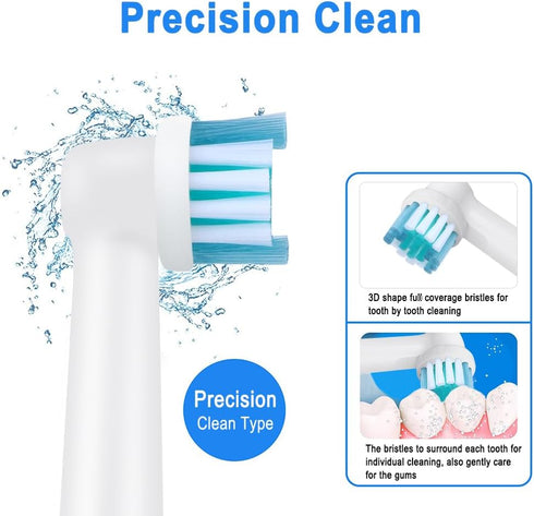 Electric Toothbrush Replacement Heads Refills Compatible with Oral B - Precision Clean Replacement Toothbrush Heads for Oral Gentle & Effective Cleaning,by DeBizz (8)