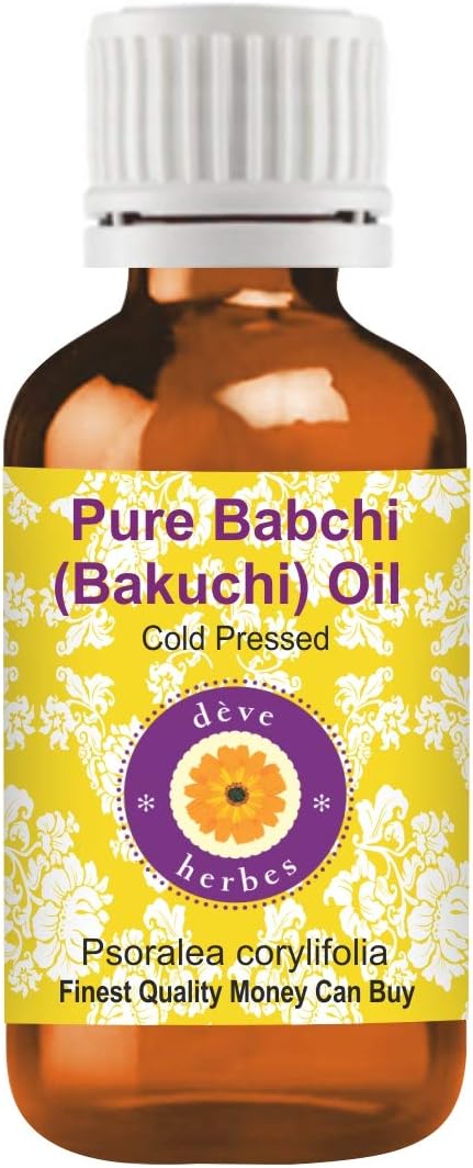Deve Herbes Babchi Oil, Cold Pressed, Pure, Natural, Lightweight, 30ml (1 oz)
